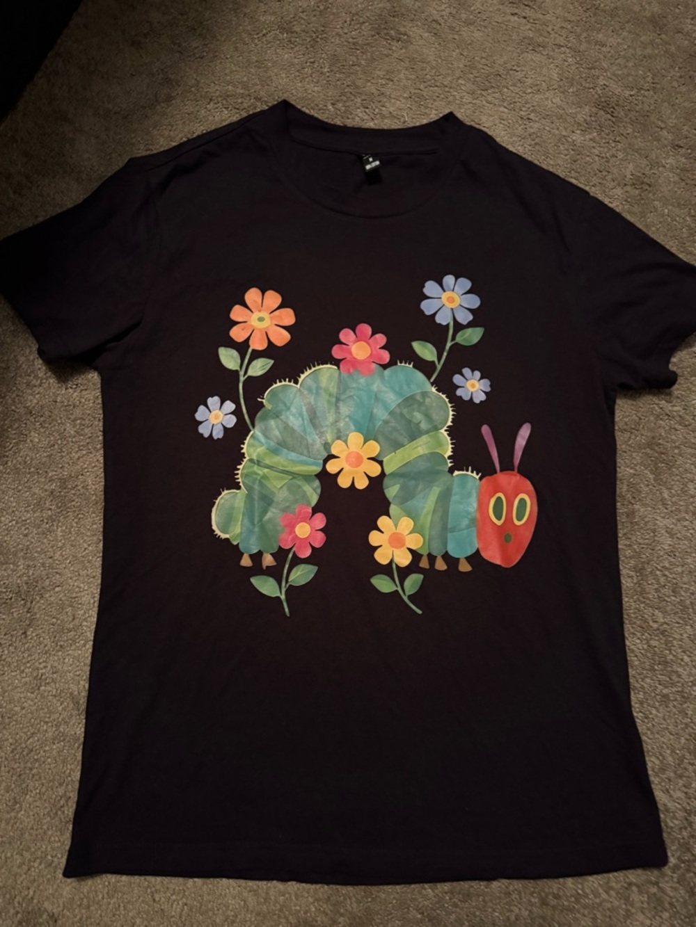 Black Tee with very hungry Caterpillar